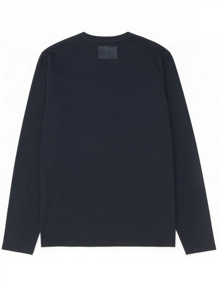 Superdry Top gráfico de manga larga de algodón azul marino grande para hombre