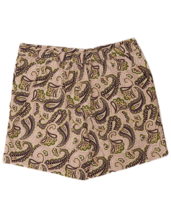 Pantalones cortos informales para mujer Boden UK 46 Large W34 Algodón Paisley multicolor