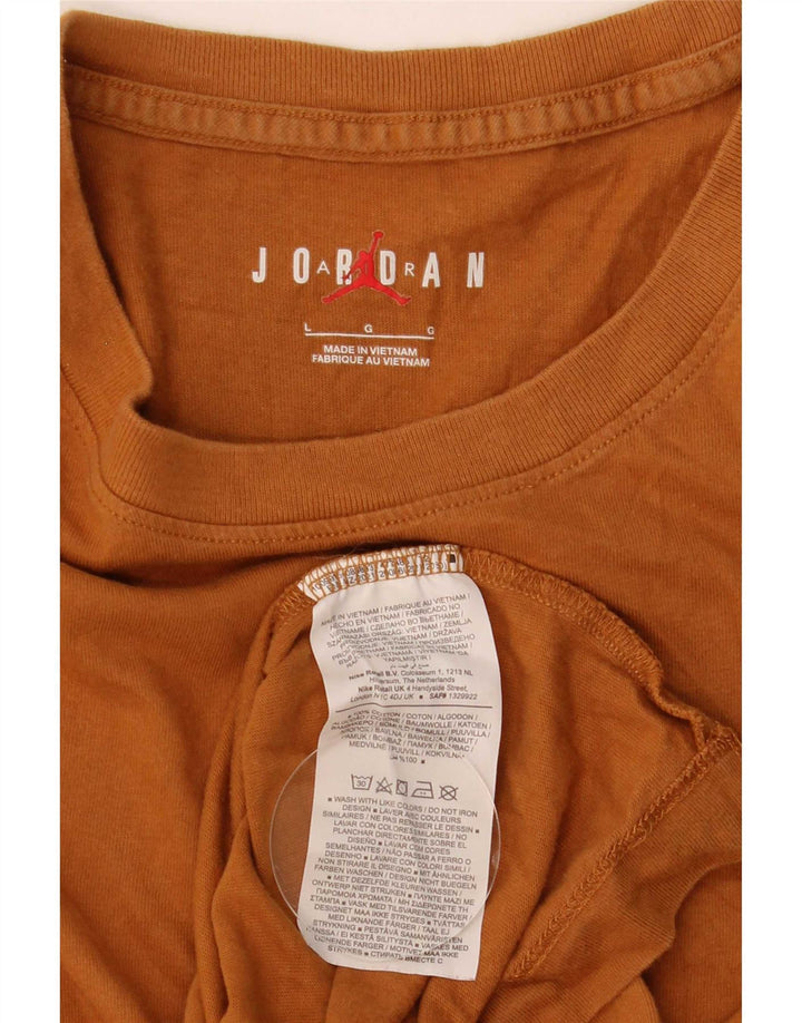 Jordan - Camiseta para hombre, talla grande, algodón marrón