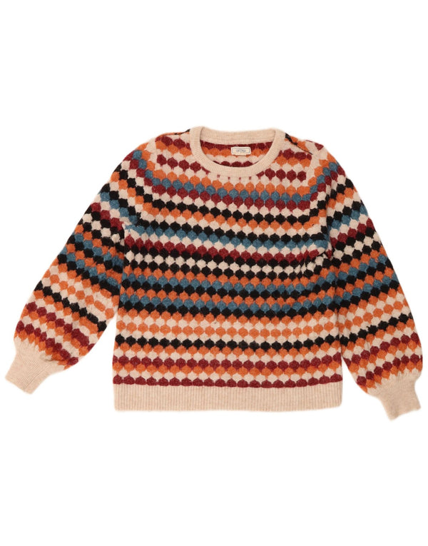 Fat Face Womens Crew Neck Jumper Sweater UK 10 Small Multicoloured