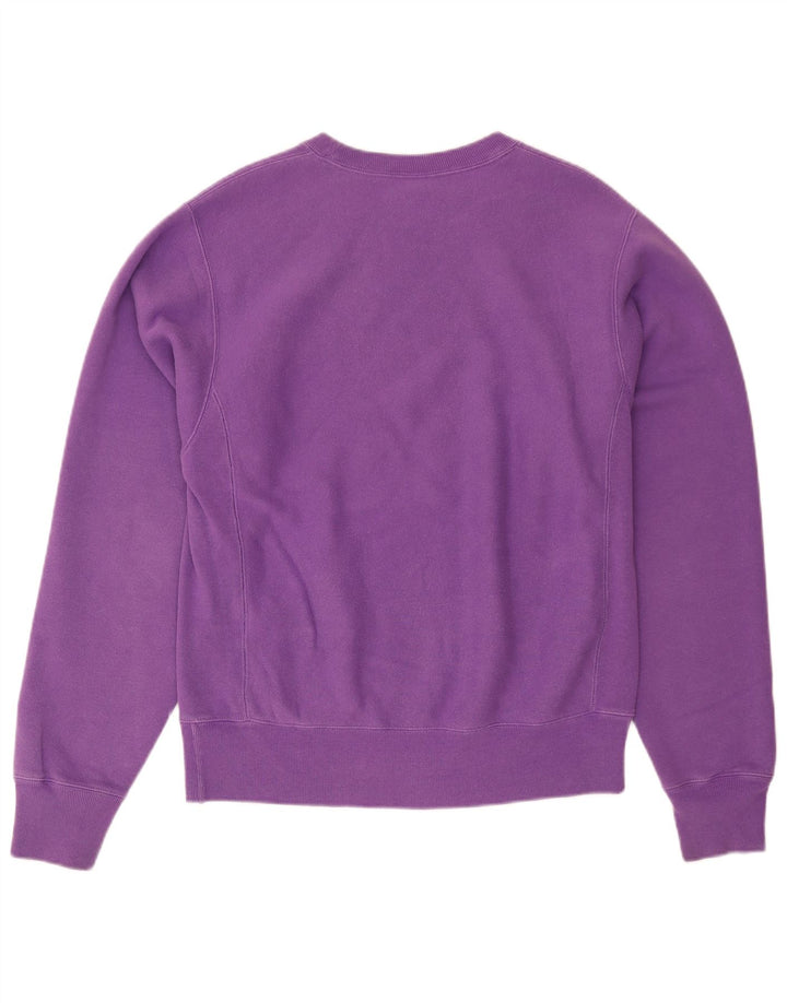 CHAMPION Sudadera con gráfico de tejido inverso para hombre Jersey pequeño de algodón morado