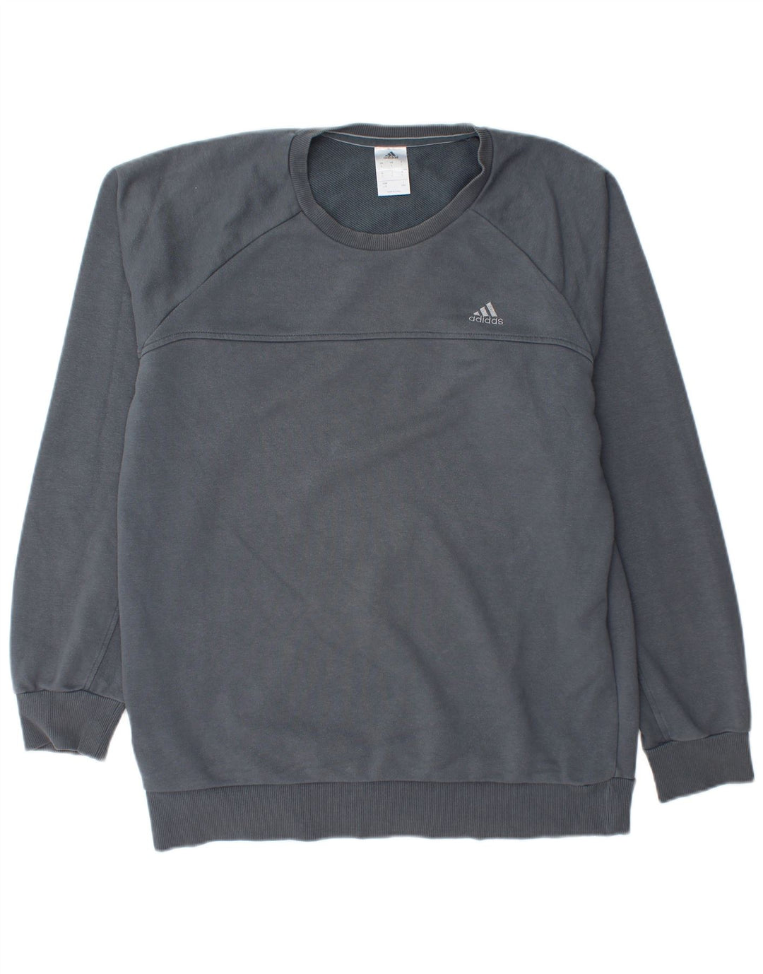 ADIDAS Hombres Climalite Sudadera Jumper Grande Azul Marino Algodón