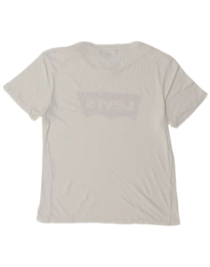 Levi's Camiseta gráfica para hombre Top Small White