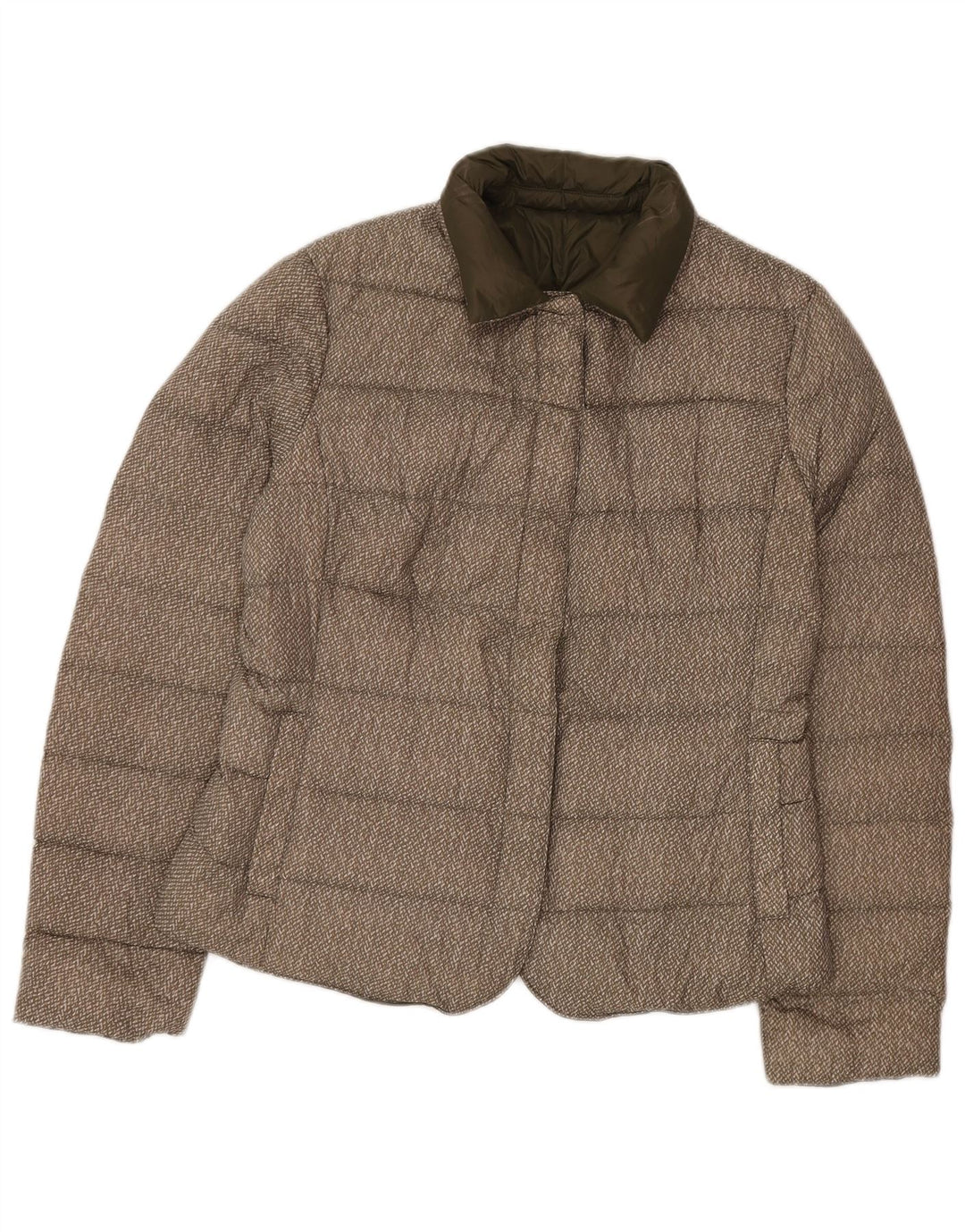 Benetton Chaqueta Acolchada Reversible Mujer UK 46 Large Poliamida Verde