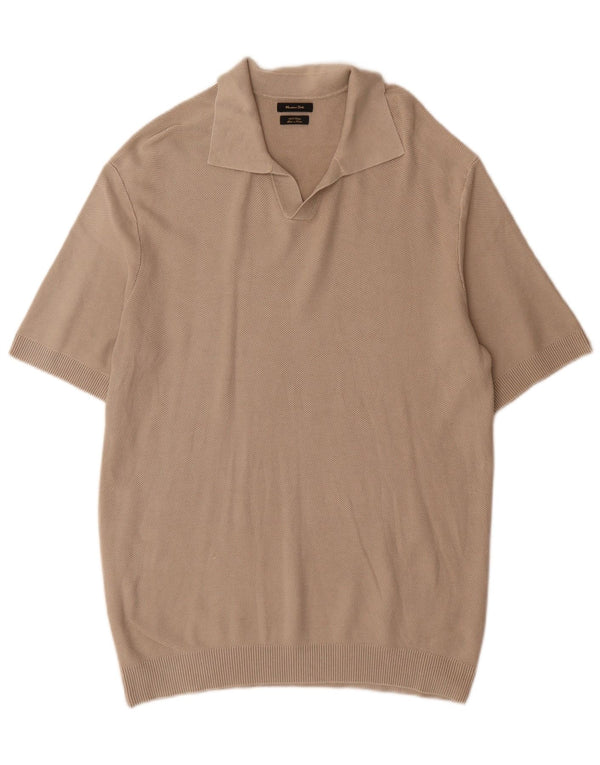 Polo Massimo Dutti Hombre Grande Gris Algodón