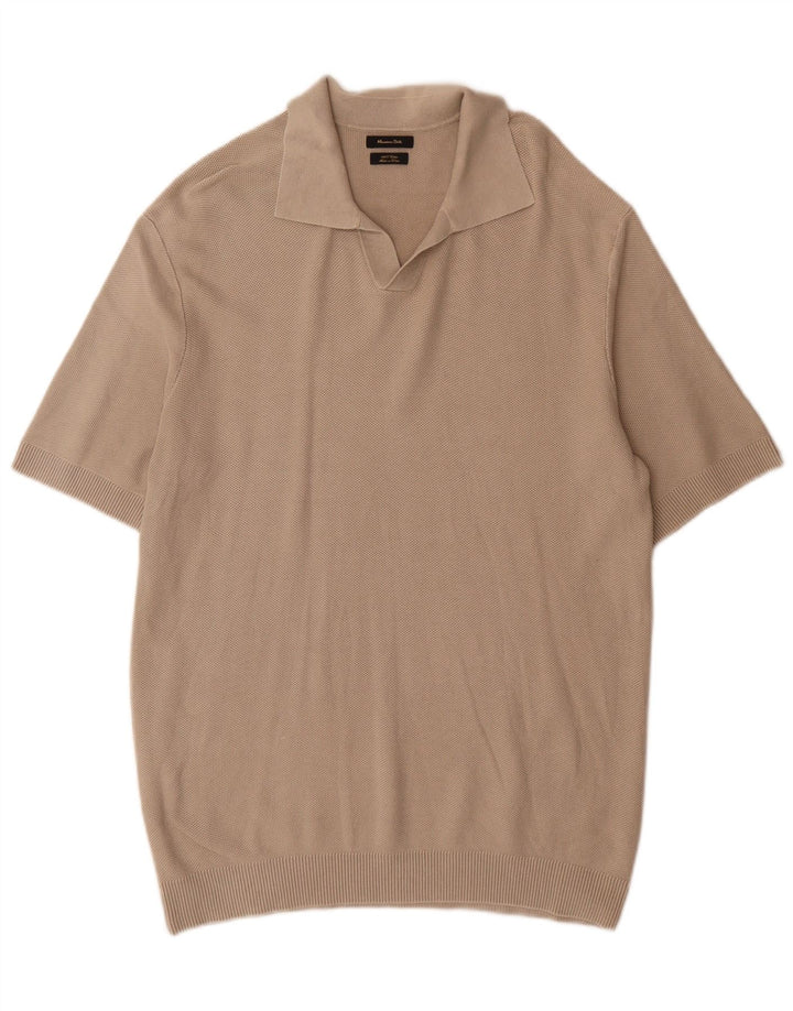 Polo Massimo Dutti Hombre Grande Gris Algodón