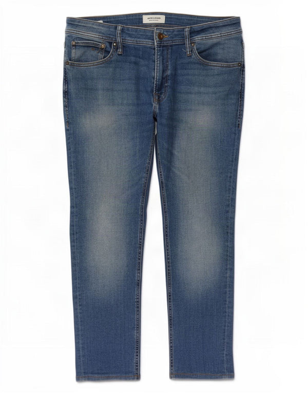 Jack & Jones Vaqueros ajustados recortados para hombre W34 L26 Algodón azul