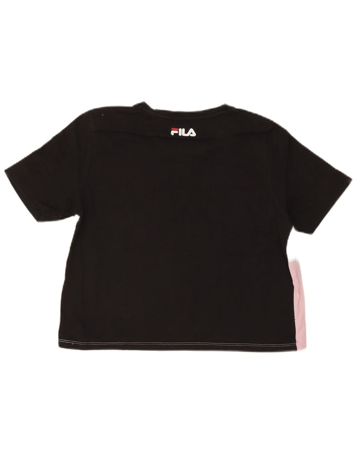 FILA Camiseta gráfica para mujer Top UK 12 Medium Multicolor Colorblock