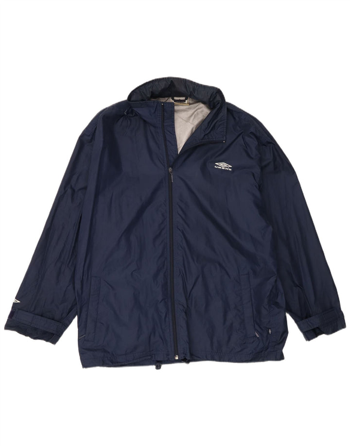 Chaqueta impermeable con capucha para hombre Umbro UK 40 Large Azul marino