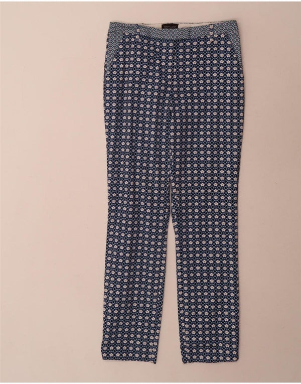 Topshop Pantalones chinos ajustados para mujer UK 8 Small W26 L28 Azul geométrico
