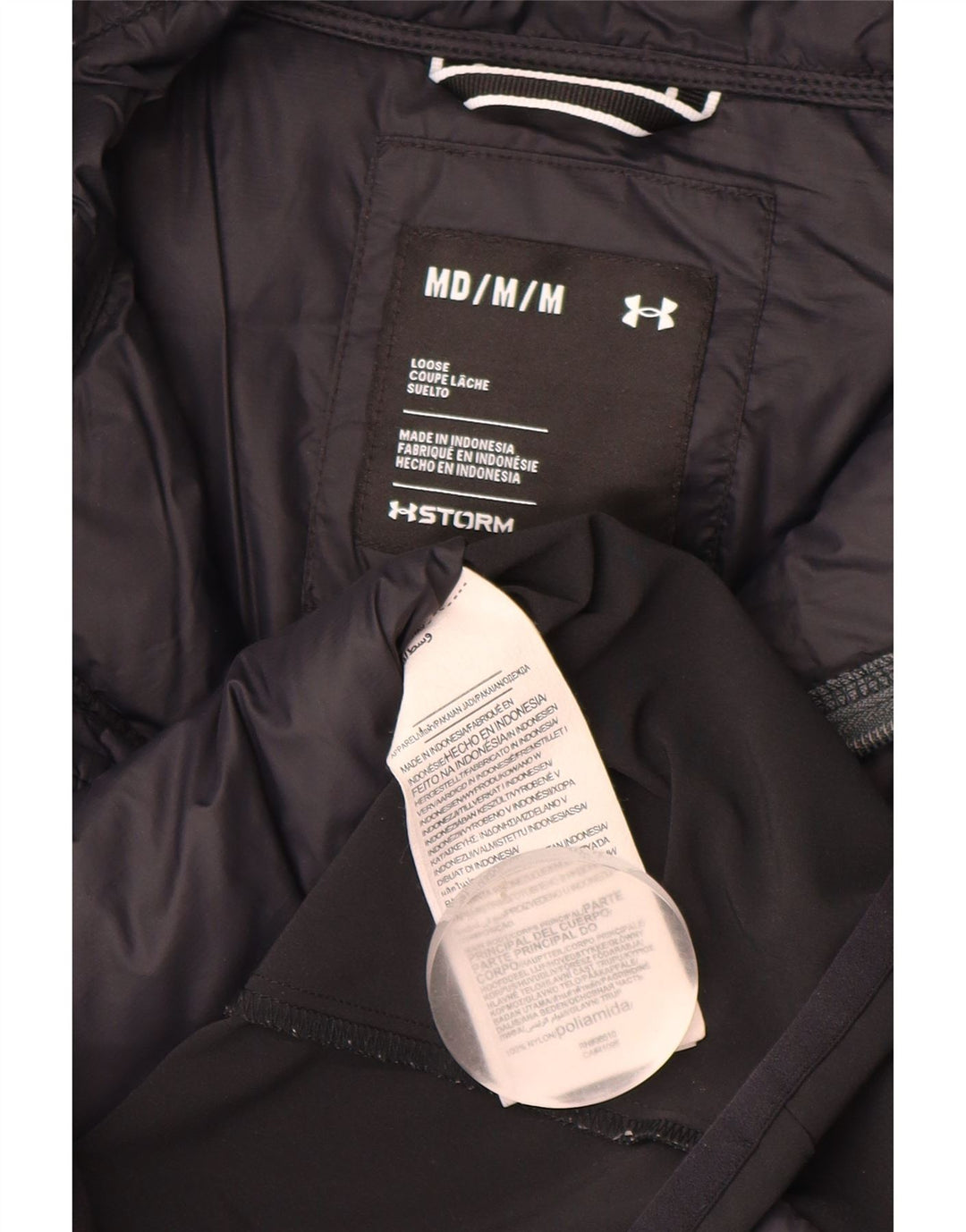 Under Armour Chaqueta acolchada con gráfico para hombre UK 38 Medium Azul marino Colorblock