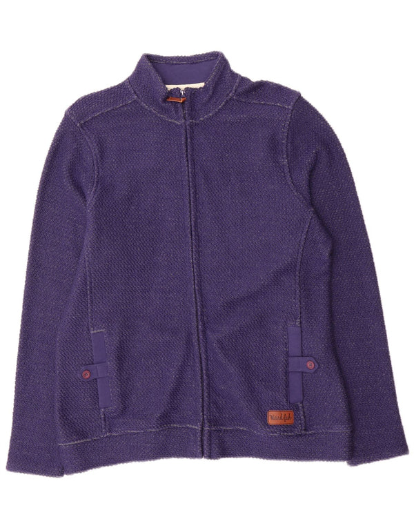 Weird Fish - Cárdigan para mujer, talla 40, algodón morado grande