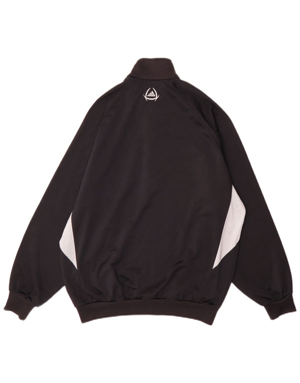 Adidas - Chaqueta de chándal para hombre, talla 42/44, poliéster color negro grande
