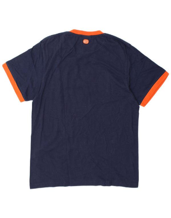 Nike Camiseta gráfica para hombre UK 42/44 Large Azul marino Colorblock Algodón