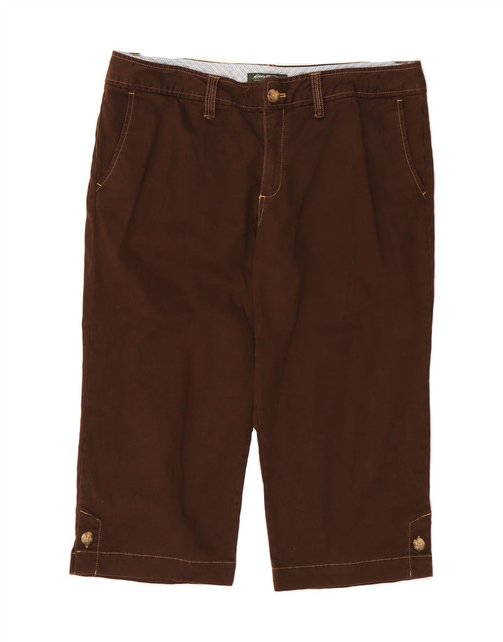 EDDIE BAUER Womens Straight Capri Trousers US 16 2XL W38 L19 Brown Cotton Vintage Eddie Bauer and Second-Hand Eddie Bauer from Messina Hembry 