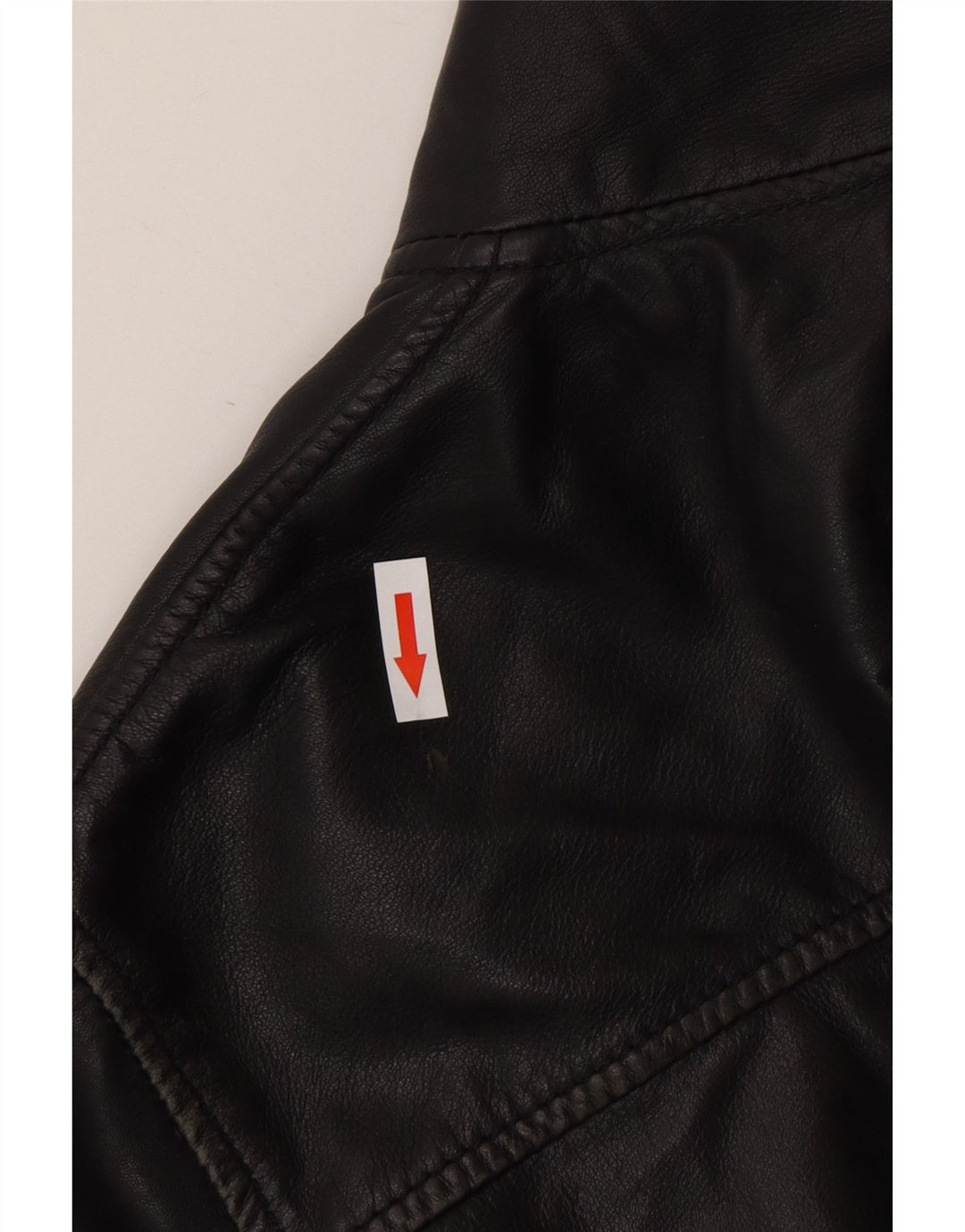 Vintage hombres bombardero chaqueta de cuero IT 50 cuero negro grande