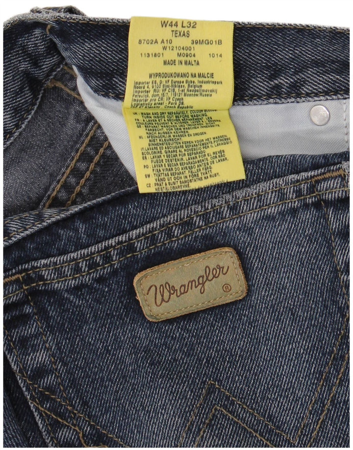 Wrangler Vaqueros rectos Texas para hombre W44 L28 Algodón azul marino