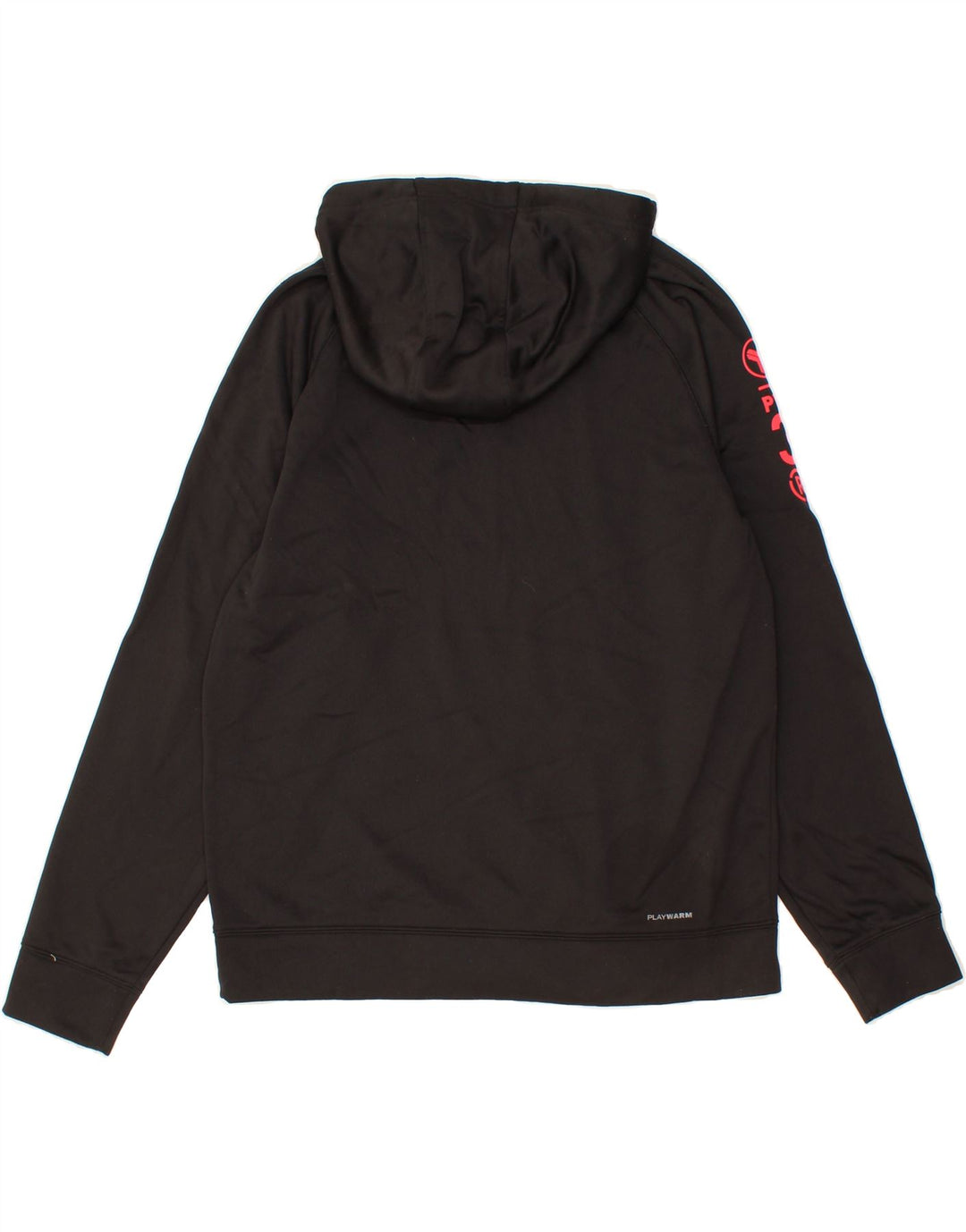 REEBOK Mens Graphic Hoodie Jumper Medium Black Polyester Vintage Reebok and Second-Hand Reebok from Messina Hembry 