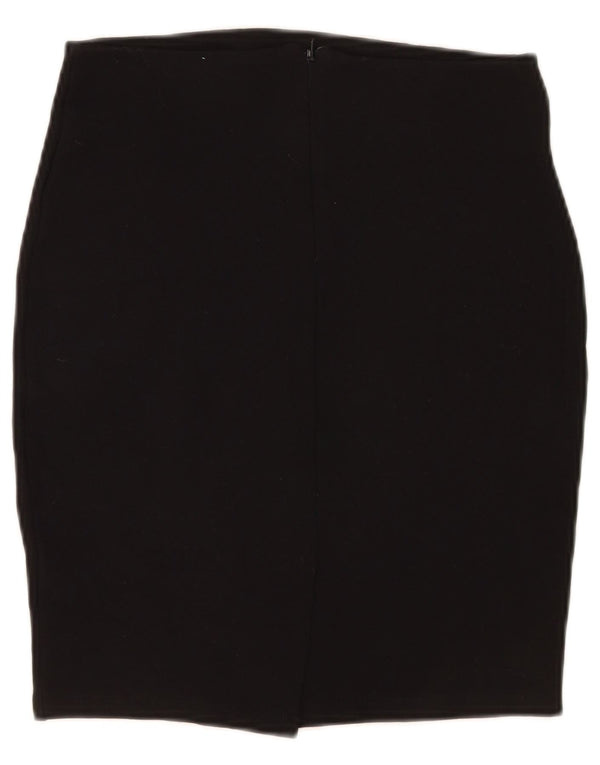 Falda Lápiz Zara Mujer Mediana W28 Viscosa Negra