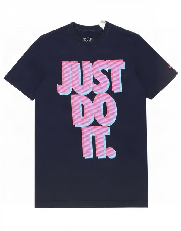 Nike Camiseta gráfica para hombre Top UK 34/36 Small Azul marino Algodón