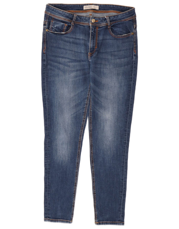 Zara Vaqueros pitillo para mujer EU 42 Large W32 L28 Algodón azul