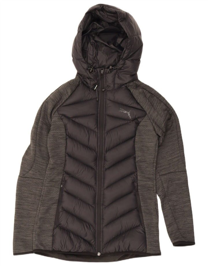 Puma Chaqueta acolchada con capucha para mujer UK 8 Small Gris Poliéster