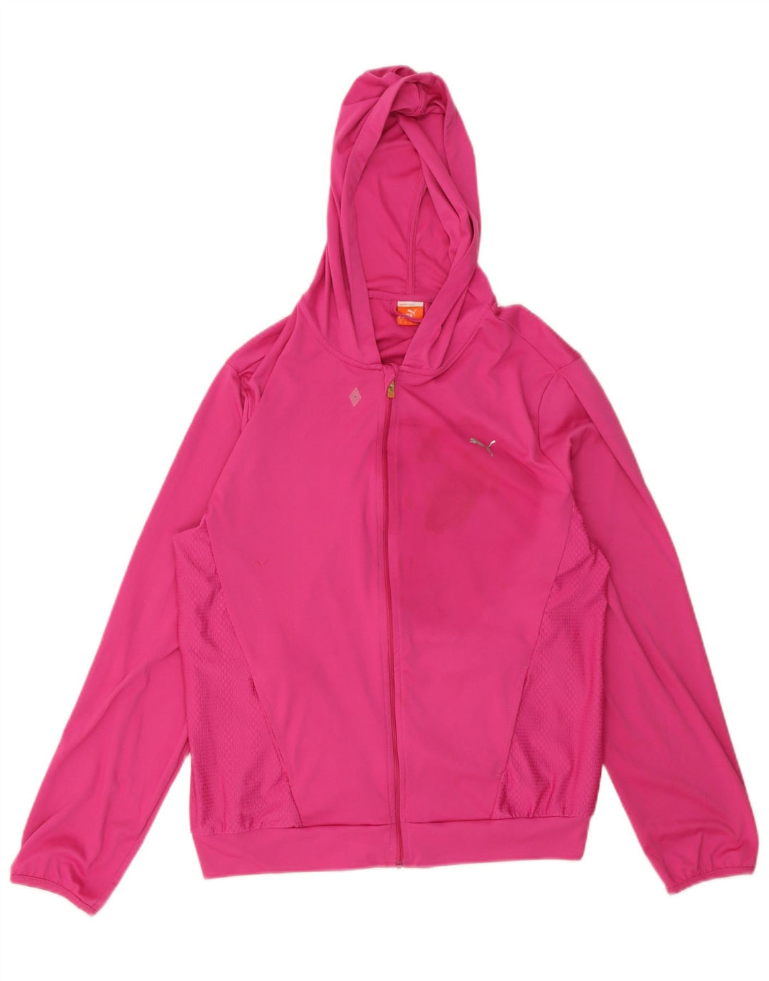 Puma - Sudadera con capucha y cremallera para mujer, talla 40, poliéster rosa grande