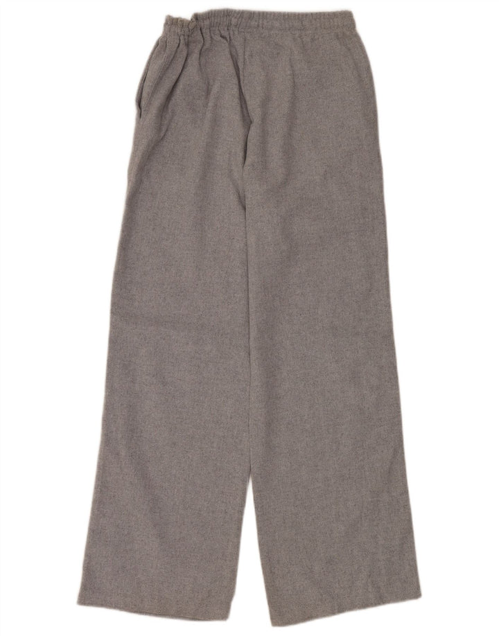 Zara Mujer Pantalones Casuales De Pierna Ancha Mediano W28 L30 Poliéster Gris