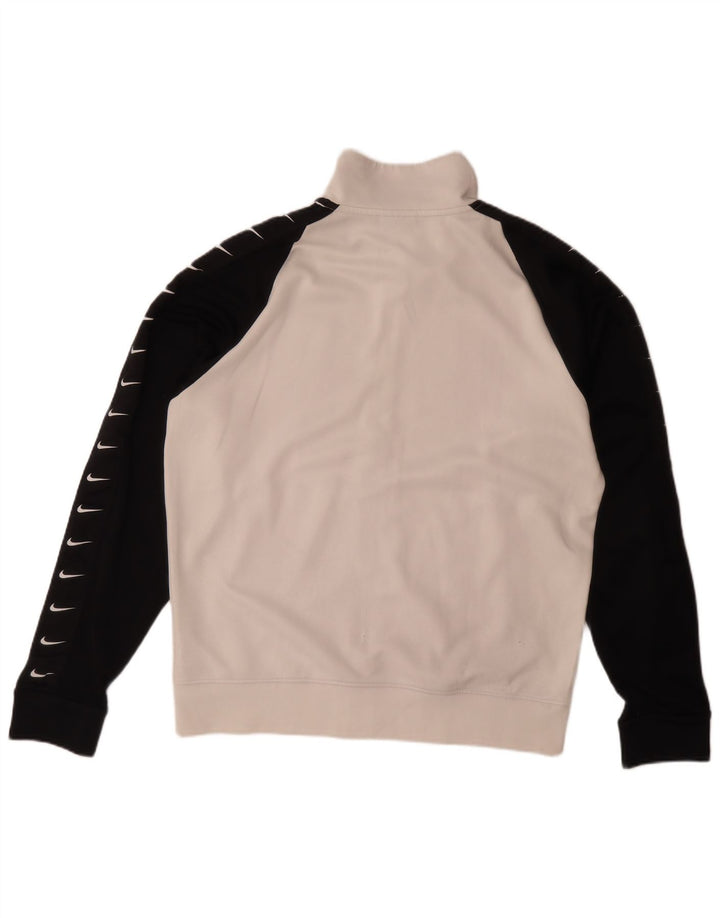 Chaqueta superior de chándal con gráfico Nike para hombre, poliéster con bloques de color blanco grande