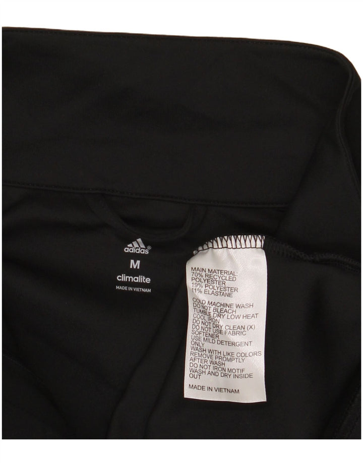 ADIDAS Mujer Climalite Chándal Top Chaqueta Reino Unido 12 Mediano Negro Geométrico