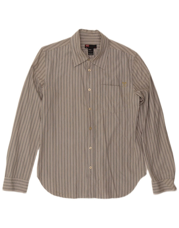 Camisa Diesel Hombre Grande Algodón A Rayas Azul