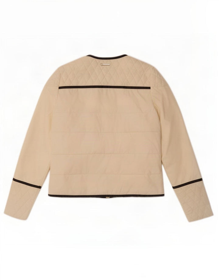Simona Barbieri Chaqueta acolchada para mujer UK 6 XS Off White Poliéster