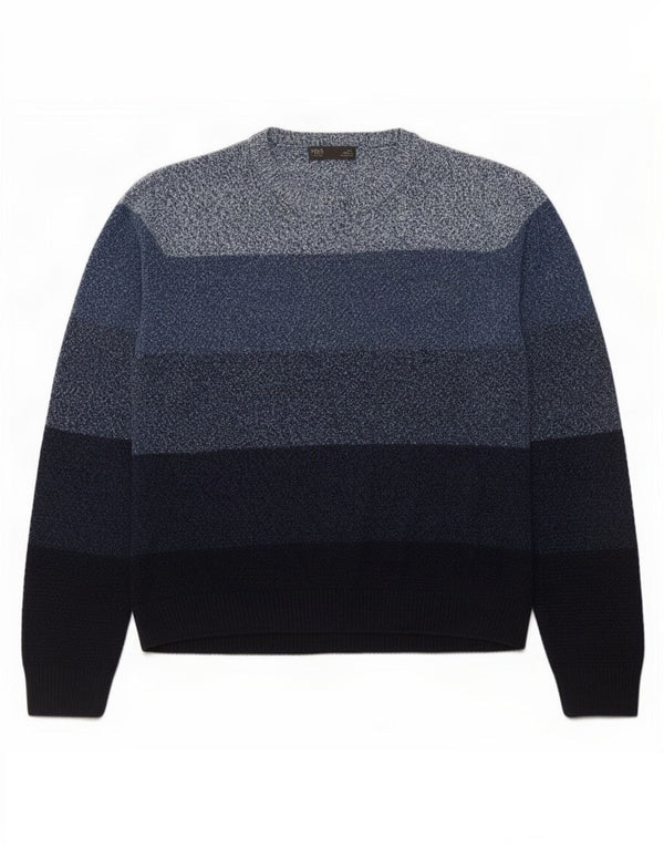 Marks & Spencer Jersey De Cuello Redondo Para Hombre XL Acrílico Color Block Azul