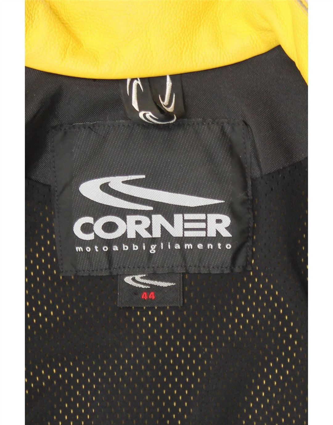 Chaqueta Biker De Cuero Para Mujer Corner IT 44 Cuero Amarillo Medio