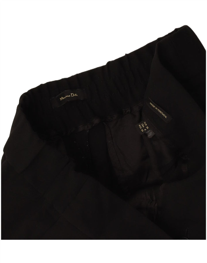 MASSIMO DUTTI Pantalones Casuales de Cintura Alta para Mujer EU 36 XS W26 L27 Negro
