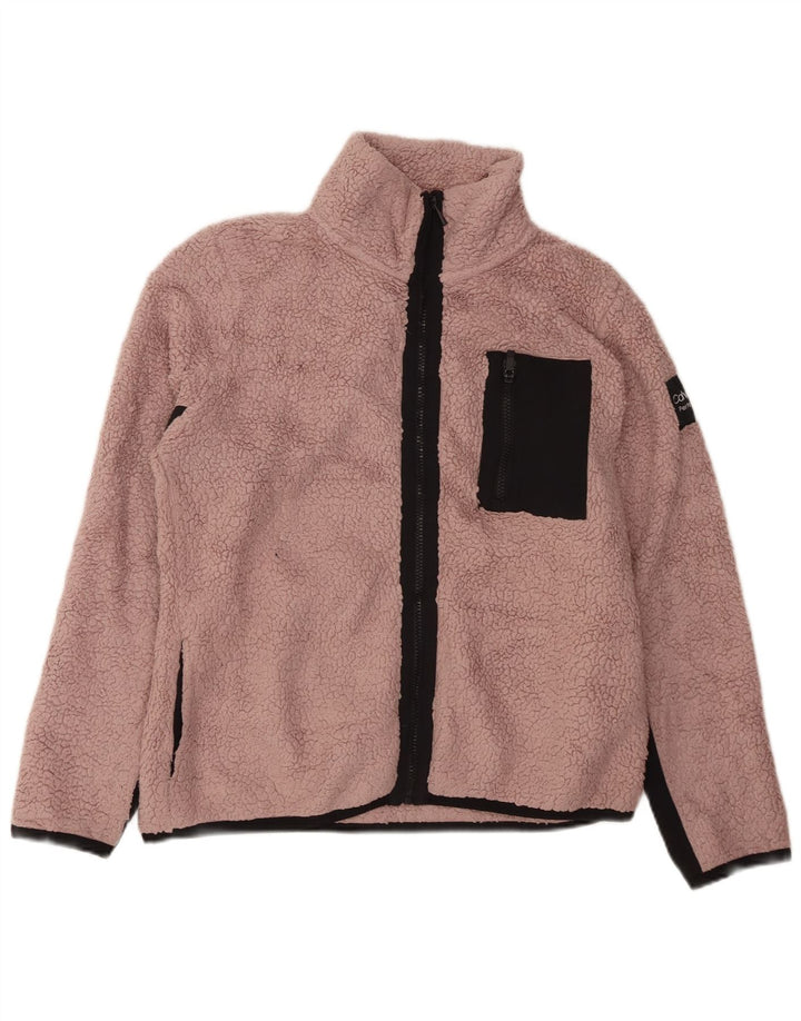 CALVIN KLEIN Chaqueta polar para mujer UK 46 Grande Rosa Colorblock Poliéster
