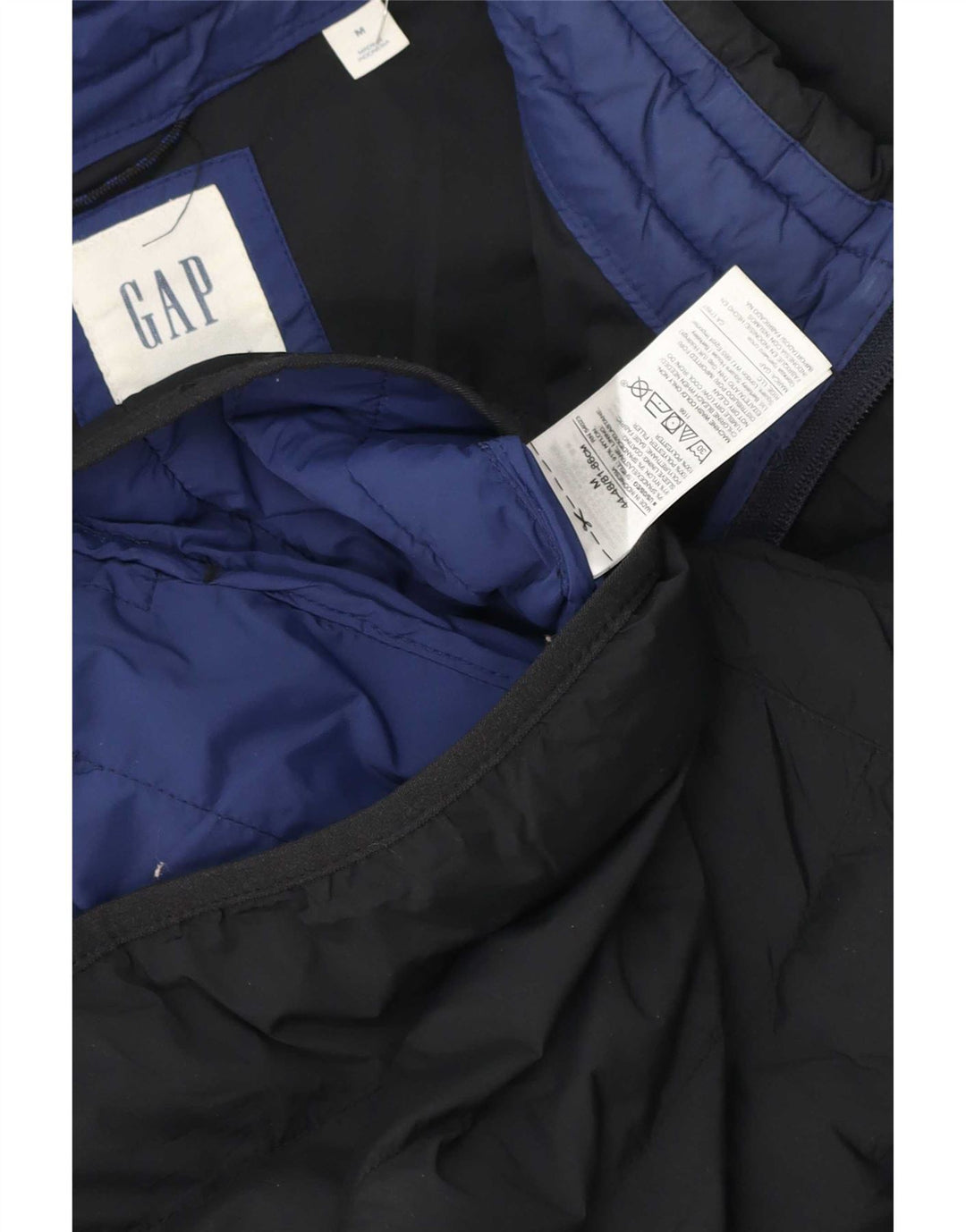 Gap Chaqueta acolchada para hombre UK 38 Mediana Poliéster negro