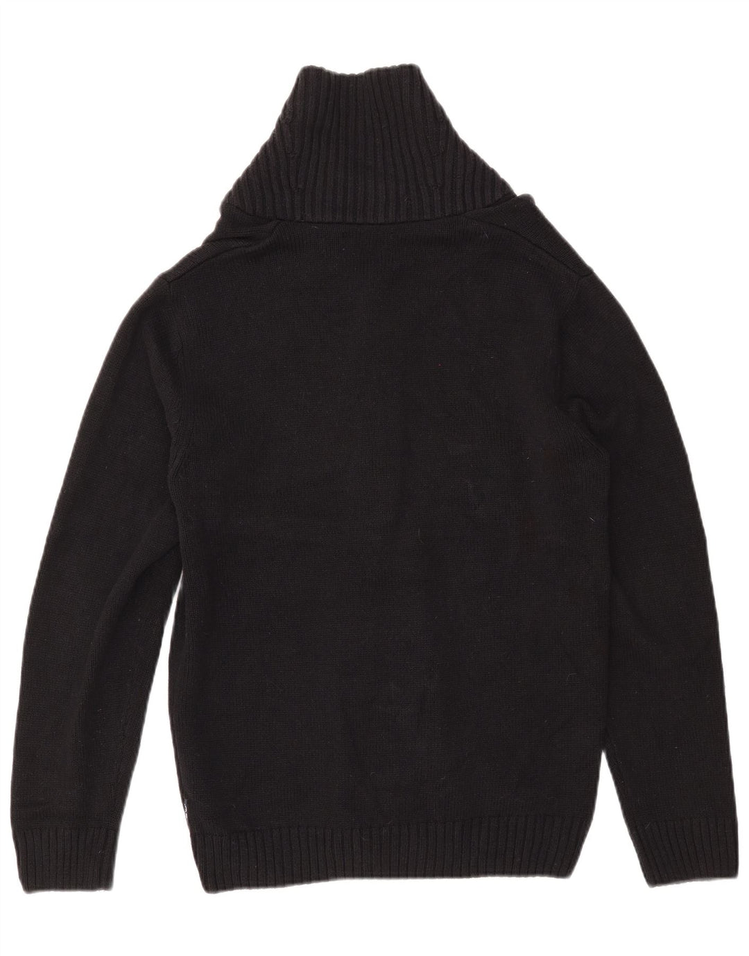 CHAPS Cárdigan para hombre pequeño de algodón negro Fair Isle