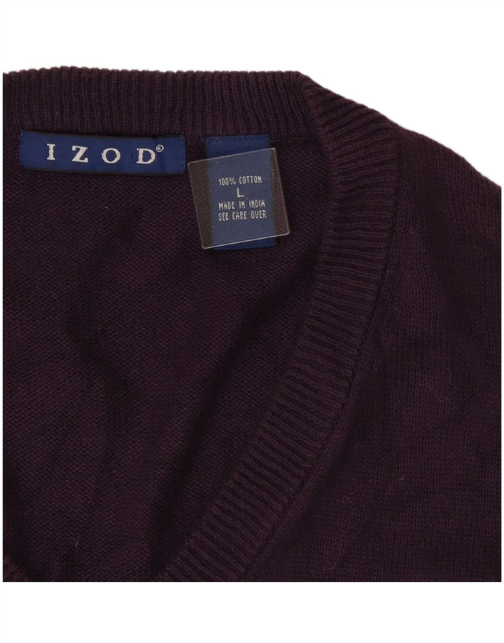 Izod Hombre Chaleco Tank Top Grande Algodón Púrpura