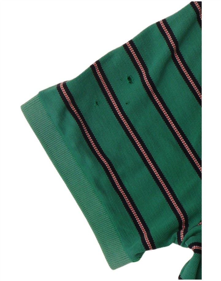 Polo Fred Perry Hombre De Algodón A Rayas Verde Medio