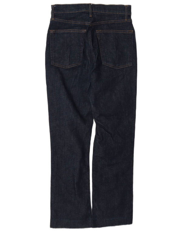 Zara Vaqueros recortados de cintura alta para mujer EU 38 Small W28 L26 Azul marino