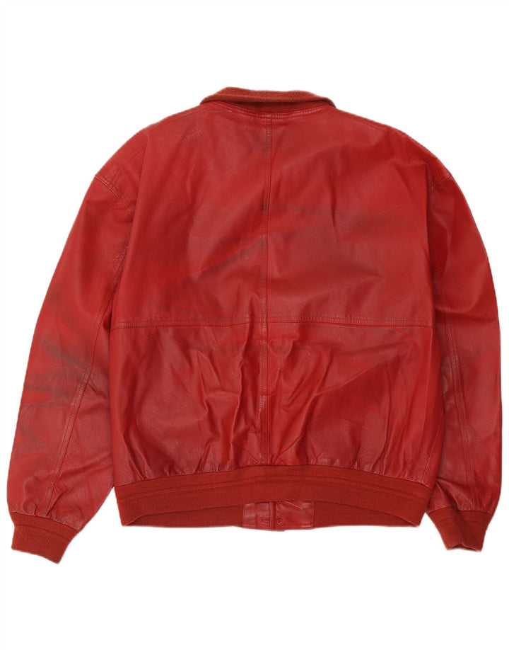 Conbipel Chaqueta de cuero para hombre IT 52 Cuero rojo grande