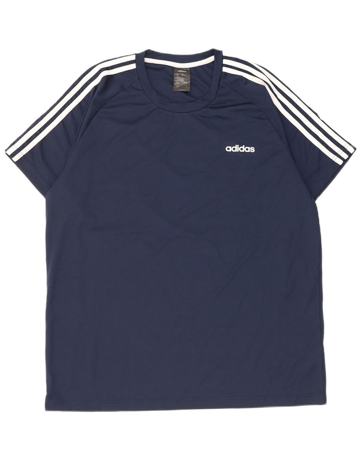 Adidas Hombre Climalite Camiseta Top XL Azul Marino Poliéster