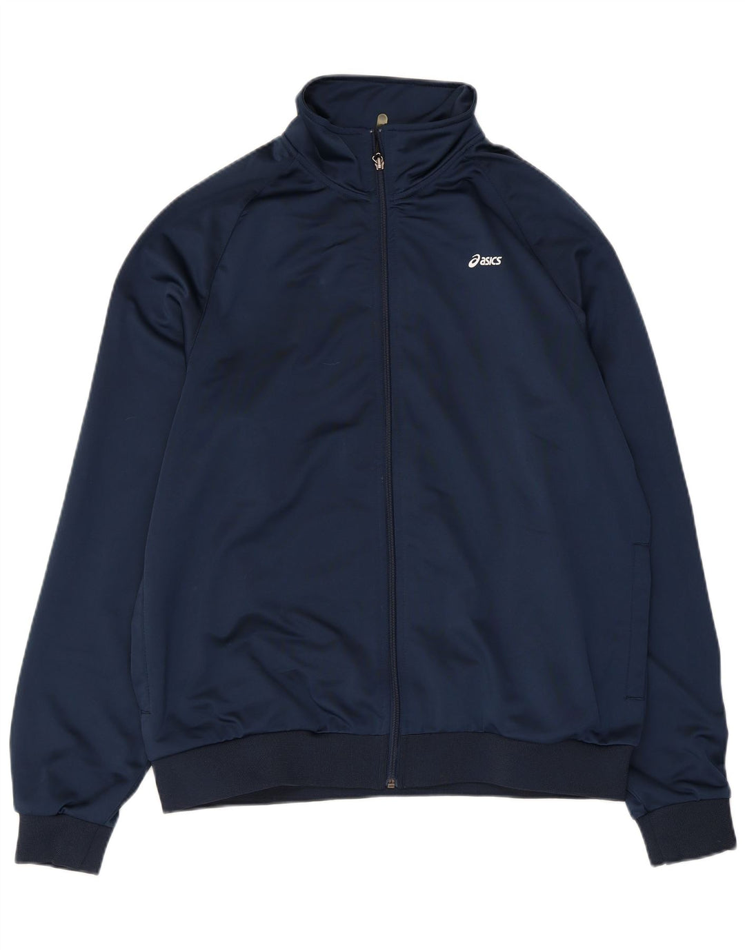 Asics - Chaqueta de chándal para mujer, talla 40, XL, poliéster, color azul marino