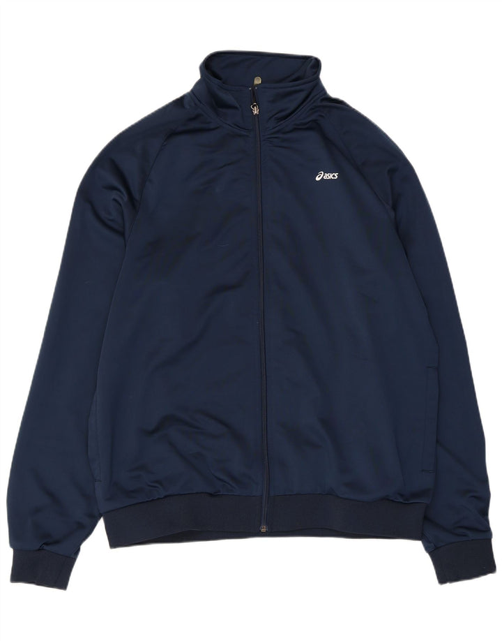 Asics - Chaqueta de chándal para mujer, talla 40, XL, poliéster, color azul marino