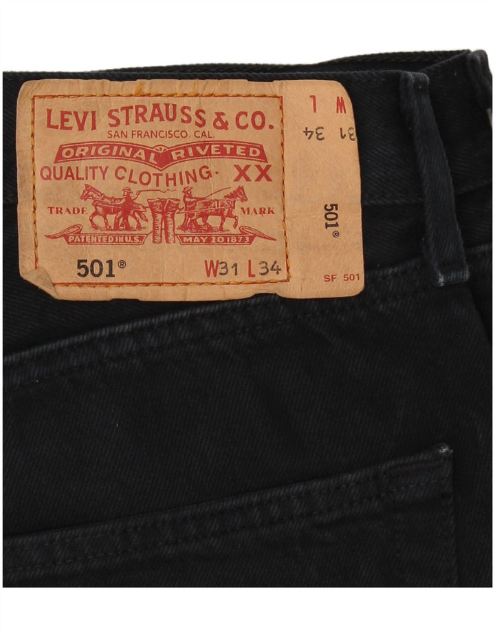 LEVI'S Vaqueros rectos 501 para hombre W31 L34 Azul marino