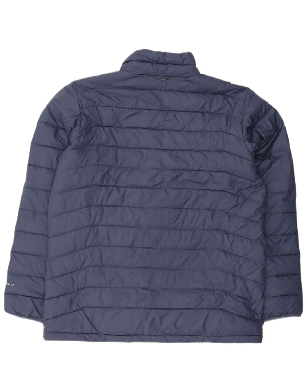 Columbia Chaqueta acolchada Omni-Heat para hombre UK 40 Large Poliéster azul marino