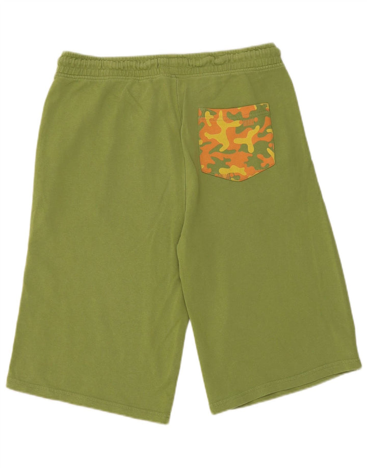 Pantalones cortos deportivos con gráficos Jeep para hombre de algodón verde medio