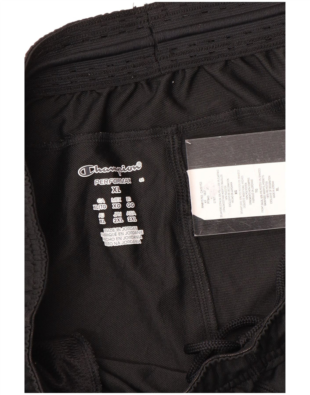 Champion Pantalones De Chándal Hombre XL Negro Colorblock Poliéster