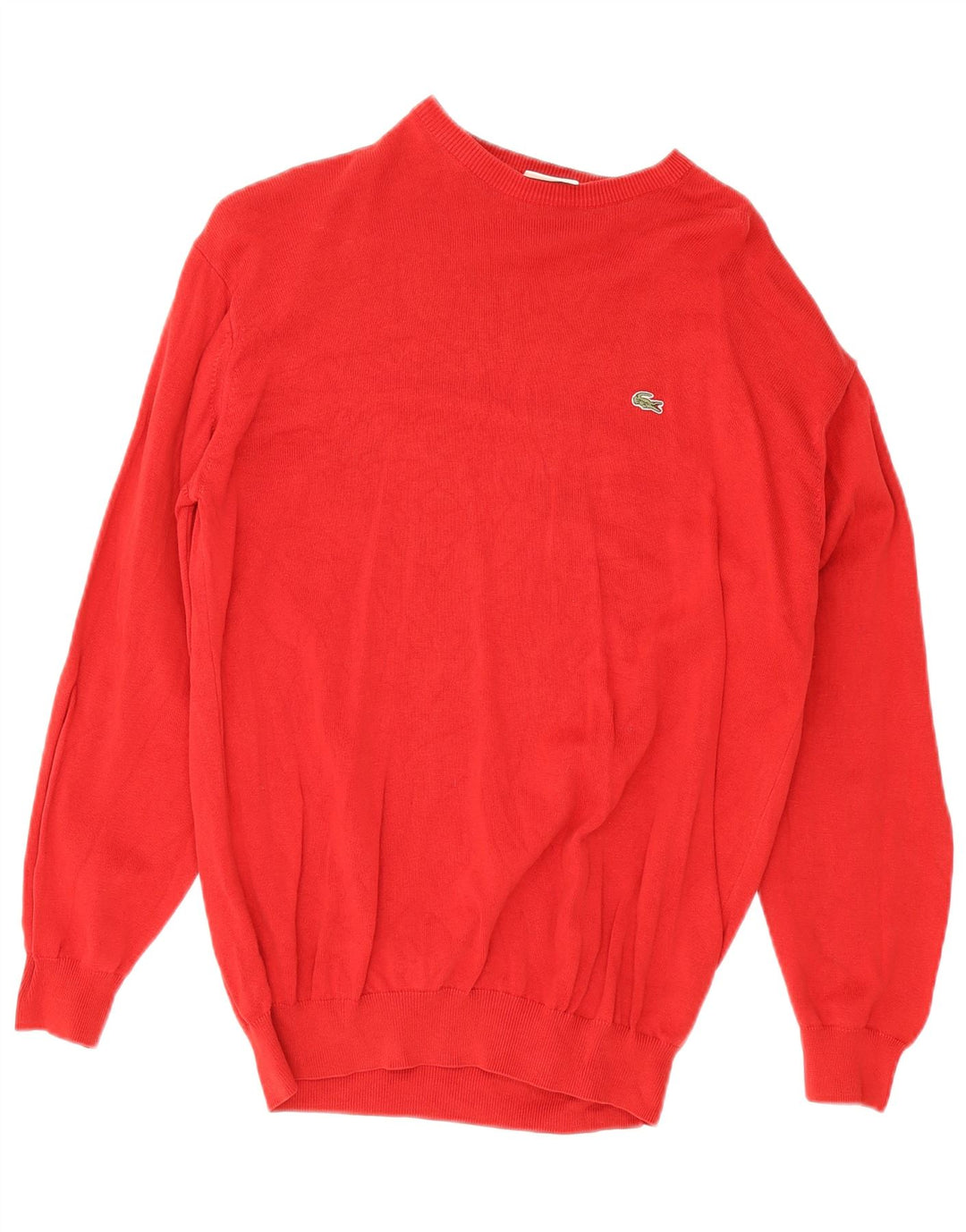 Lacoste Jersey de cuello redondo para hombre talla 4 mediano algodón rojo